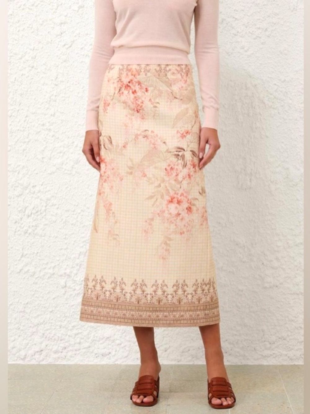 ZIMMERMAN Beautiful Feminine Floral Long Skirt Sz 0 NEW $899!!